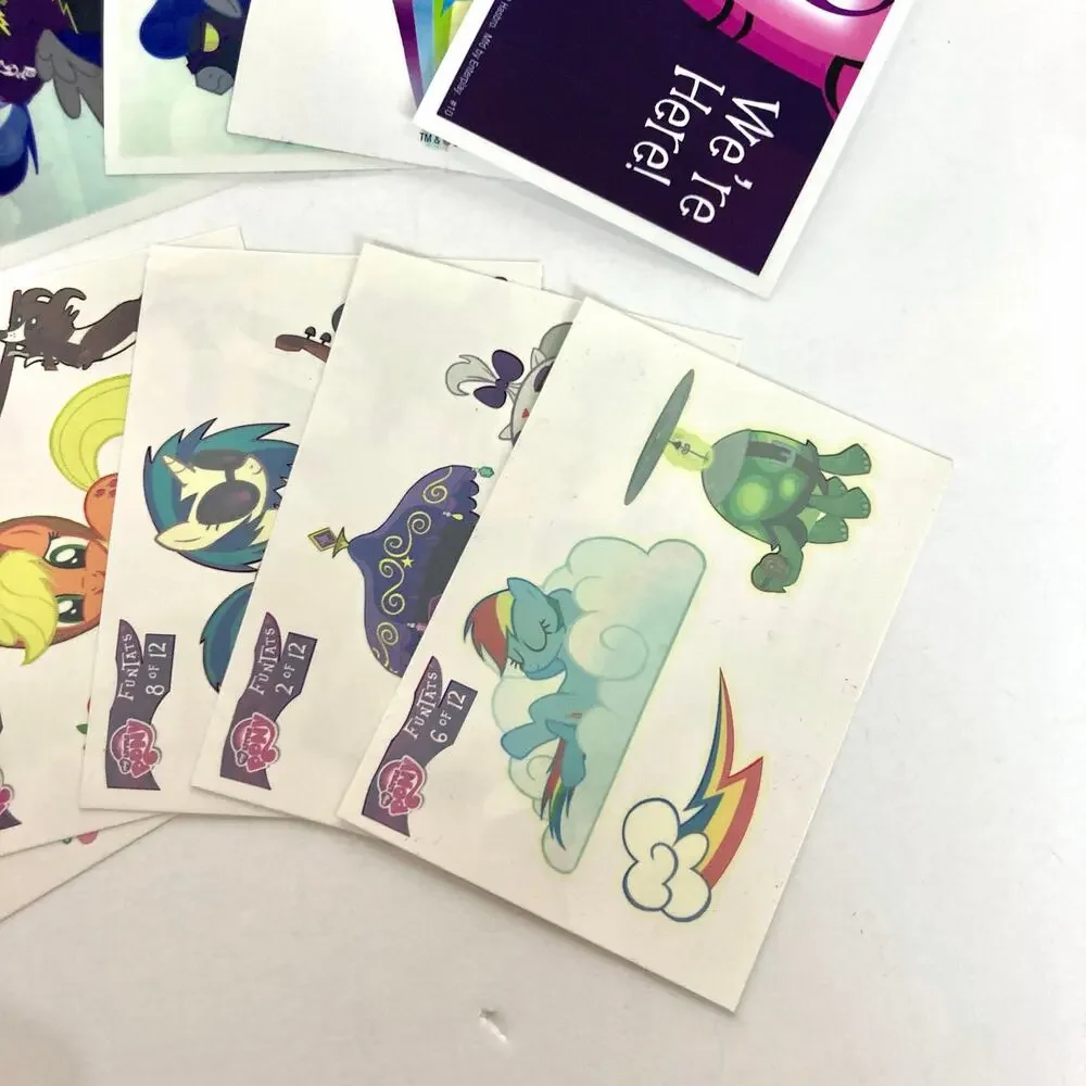 My Little Pony G4 Enterplay Dog Tags Trading Sticker Decals & Tattoo Cards Lot
